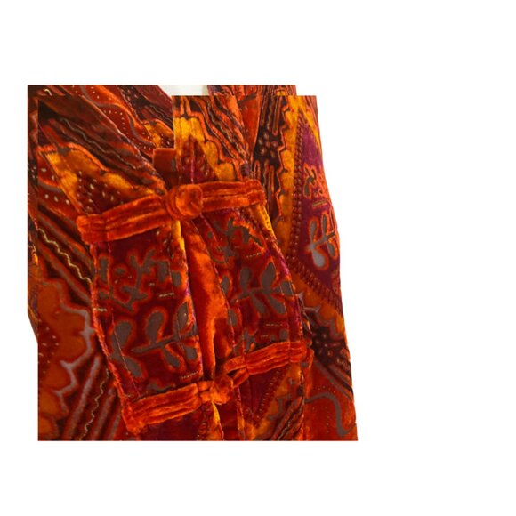 Chico's Red Cut Velvet Jacket - Picture 5 of 5